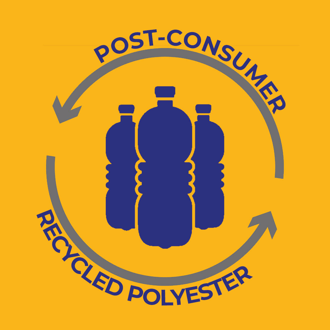 logo post-consumer recycled polyester, polyester recyclé