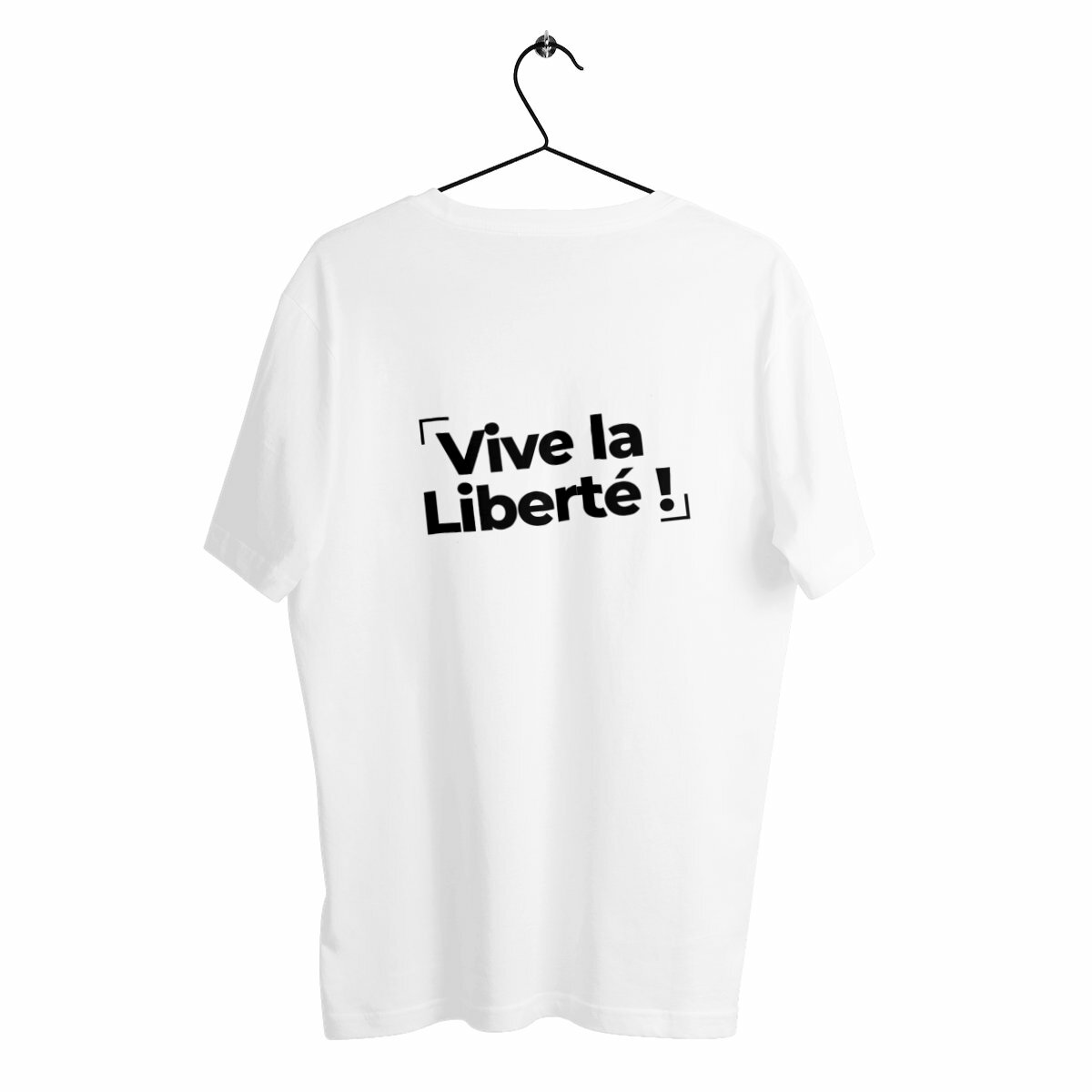 T-Shirt Mixte Bio - Vive la liberté !, t-shirt vive la liberté, tee shirt vive la liberté, t-shirt mixte vive la liberté, tpmp, touche pas à mon poste, liberté d'expression, vive la liberté d'expression, être libre, t-shirt vive la liberté blanc