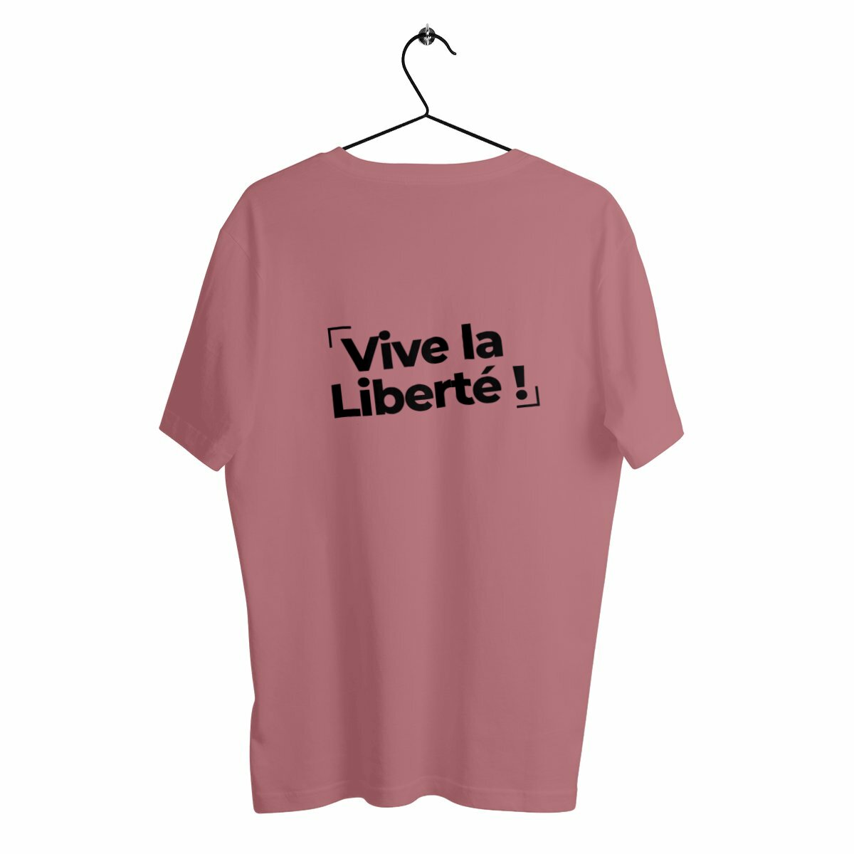 T-Shirt Mixte Bio - Vive la liberté ! t-shirt vive la liberté, tee shirt vive la liberté, t-shirt mixte vive la liberté, tpmp, touche pas à mon poste, liberté d'expression, vive la liberté d'expression, être libre, t-shirt vive la liberté rose