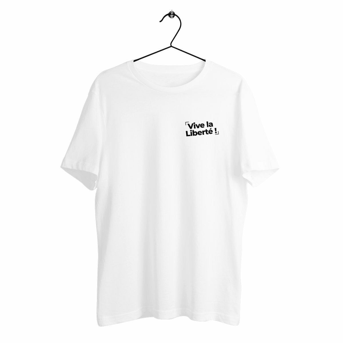 T-Shirt Mixte Bio - Vive la liberté !, t-shirt vive la liberté, tee shirt vive la liberté, t-shirt mixte vive la liberté, tpmp, touche pas à mon poste, liberté d'expression, vive la liberté d'expression, être libre, t-shirt vive la liberté blanc