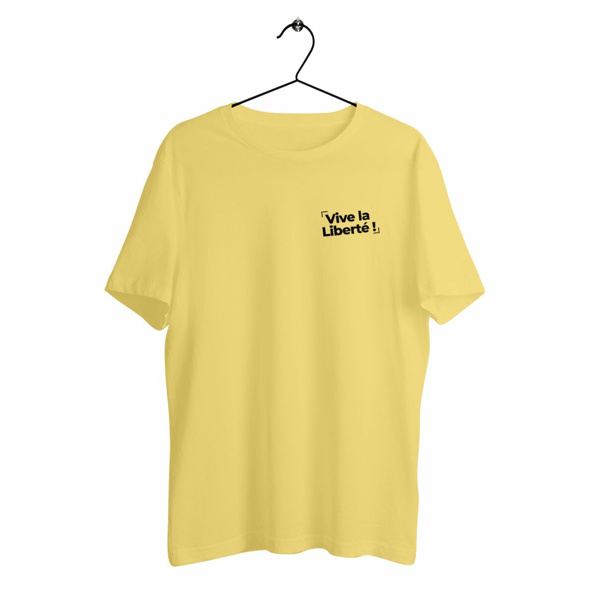 T-Shirt Mixte Bio - Vive la liberté !, t-shirt vive la liberté, tee shirt vive la liberté, t-shirt mixte vive la liberté, tpmp, touche pas à mon poste, liberté d'expression, vive la liberté d'expression, être libre, t-shirt vive la liberté jaune