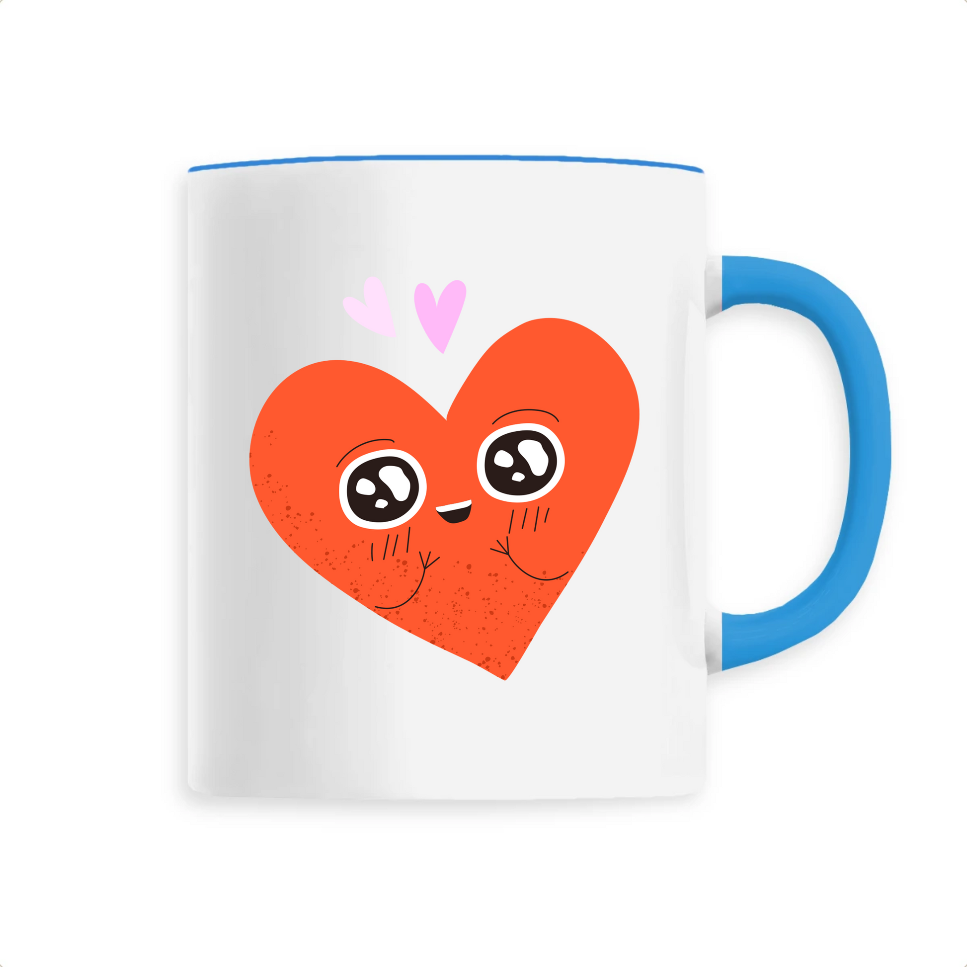 mug, tasse, céramique, saint valentin, coeur, amour, mug fête des mères, idée cadeau, mug anniversaire,  amoureux, couple, Bleu