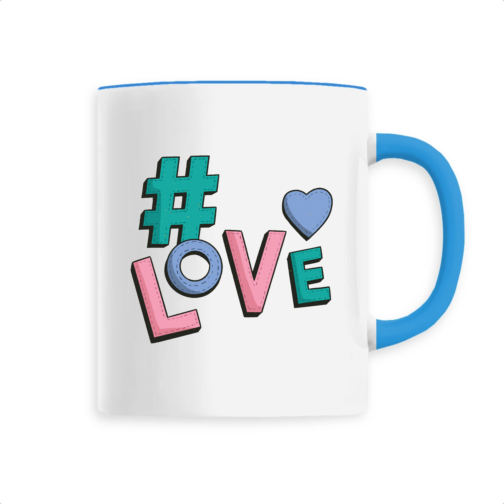 mug céramique T-French, tasse, couple, #love, amour, saint valentin, idées cadeau fête des mères, Bleu