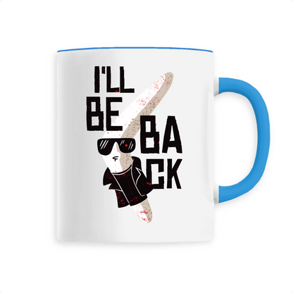 mug humour boomerang Terminator i'll be back de T-French, mug humoristique Terminator, tasse à café drôle boomerang, tasse i'll be back, mug cinéma, mug pour le thé, mug petit déjeuner, mug drôle Terminator boomerang, tasse message drôle, mug Bleu