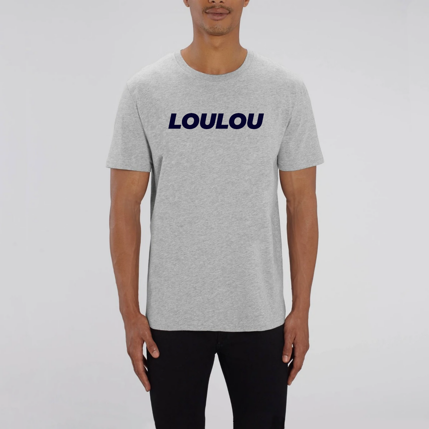 t-shirt loulou, T-French, t-shirt homme, coton bio, t-shirt saint valentin, t-shirt surnom, t-shirt humour, Gris