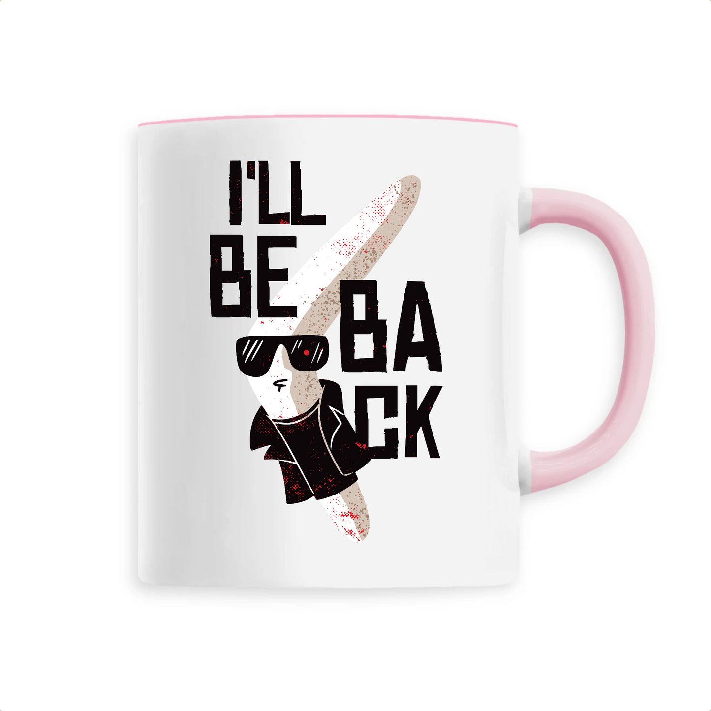 mug humour boomerang Terminator i'll be back de T-French, mug humoristique Terminator, tasse à café drôle boomerang, tasse i'll be back, mug cinéma, mug pour le thé, mug petit déjeuner, mug drôle Terminator boomerang, tasse message drôle, mug Rose