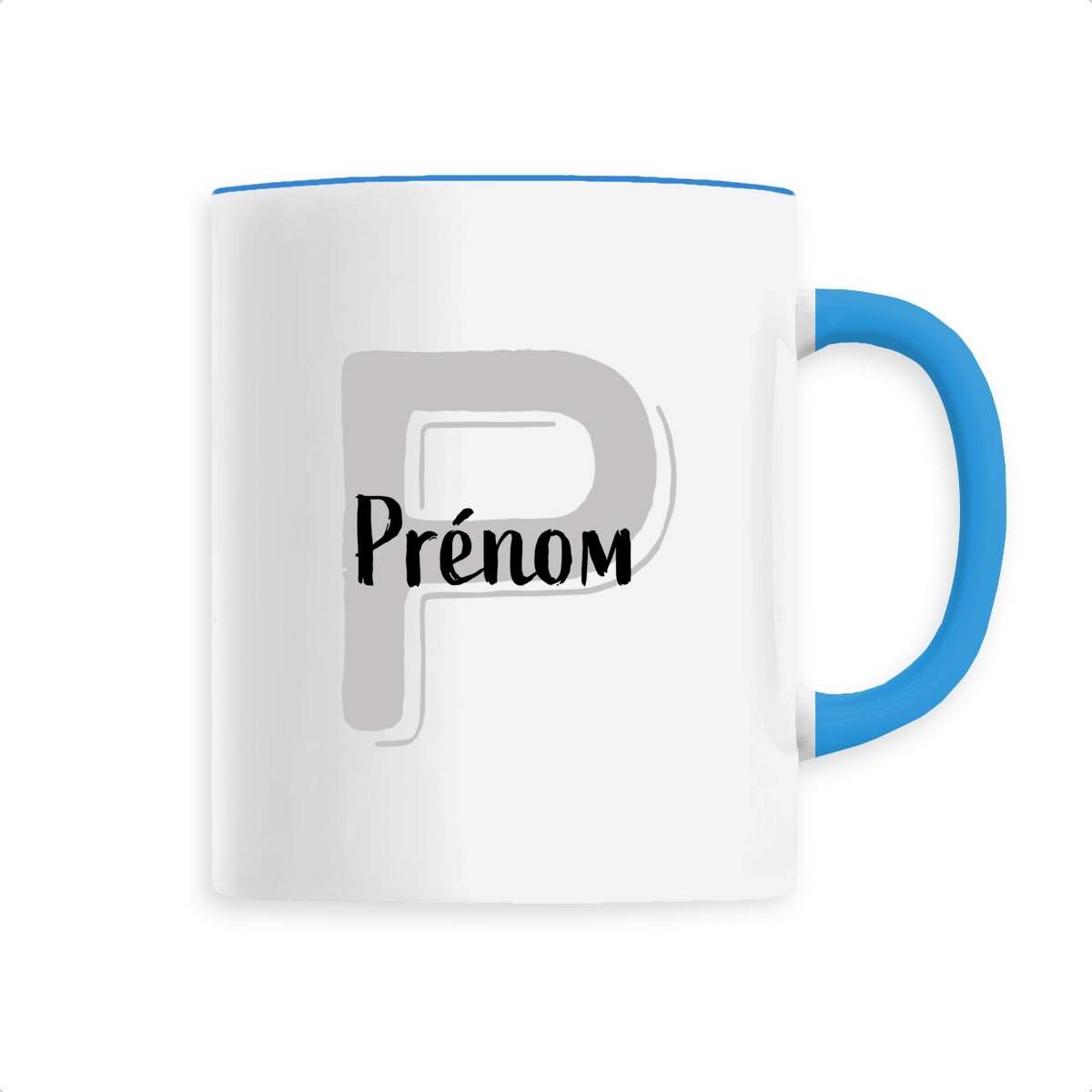 Mug en Céramique - Prénom, mug personnalisé avec prénom et initiale de T-French, mug avec prénom, mug personnalisable, mug prénom personnalisé, tasse personnalisé, mug prénom et initiale, mug avec prénom homme et femme, mug idée cadeau, mug prénom, mug personnalisé bleu