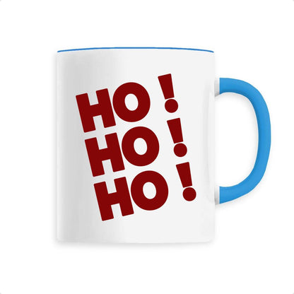 Mug Céramique - HO HO HO !, mug en céramique HO HO HO de T-French, mug de noël, mug père noël, tasse de noël, tasse père noël, mug fête de fin d'année, mug idée cadeau, mug ho ho ho bleu