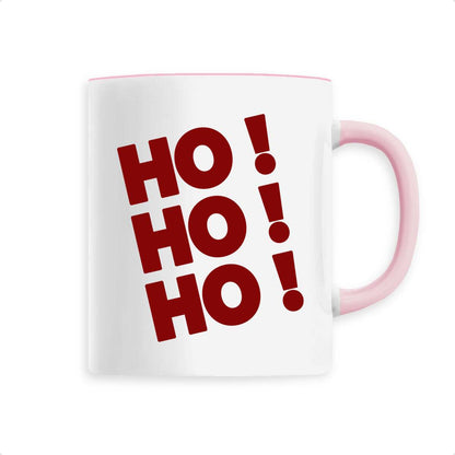 Mug Céramique - HO HO HO !, mug en céramique HO HO HO de T-French, mug de noël, mug père noël, tasse de noël, tasse père noël, mug fête de fin d'année, mug idée cadeau, mug ho ho ho rose
