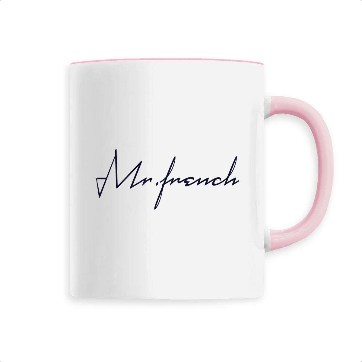 Mug Céramique - Mr French, mug Mr French en céramique de T-French, mug céramique avec impression, mug idée cadeau fête des pères, mug french touch, mug homme Mr French, mug french, mug cadeau, mug rose