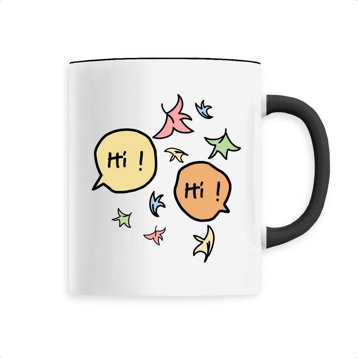 Mug Céramique - Coup de Foudre Salut, mug en céramique coup de foudre salut, mug heartstopper, mug hi Nick et Charlie Heartstopper