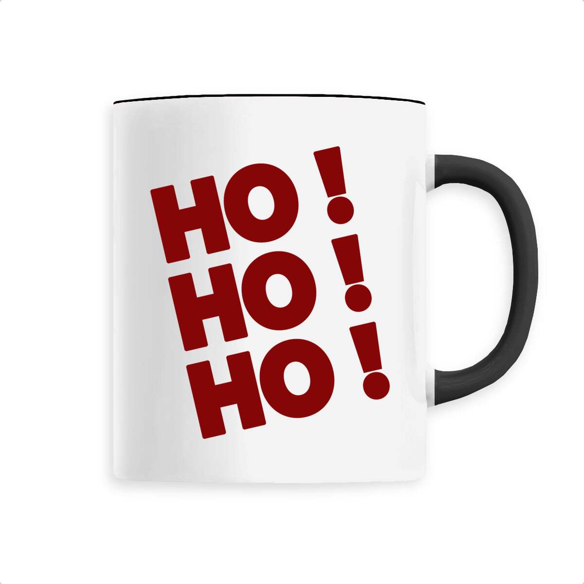 Mug Céramique - HO HO HO !, mug en céramique HO HO HO de T-French, mug de noël, mug père noël, tasse de noël, tasse père noël, mug fête de fin d'année, mug idée cadeau, mug ho ho ho noir