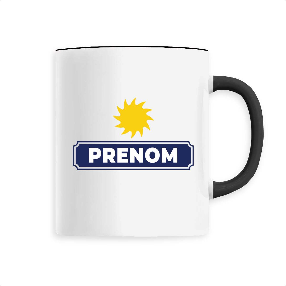 Mug en Céramique - Prénom Anisé, mug personnalisé prénom anisé de T-French, mug personnalisable, mug logo Ricard, mug prénom Ricard, mug prénom personnalisé, mug idée cadeau, personnalisation mug, mug idée cadeau, mug humour, tasse personnalisé, tasse personnalisable, mug Ricard, mug pastis, mug personnalisé noir