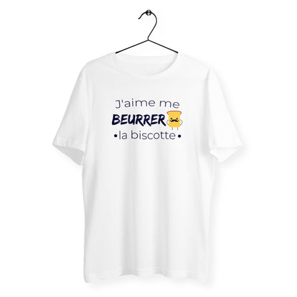 T-Shirt Homme Bio - J'aime me Beurrer la Biscotte