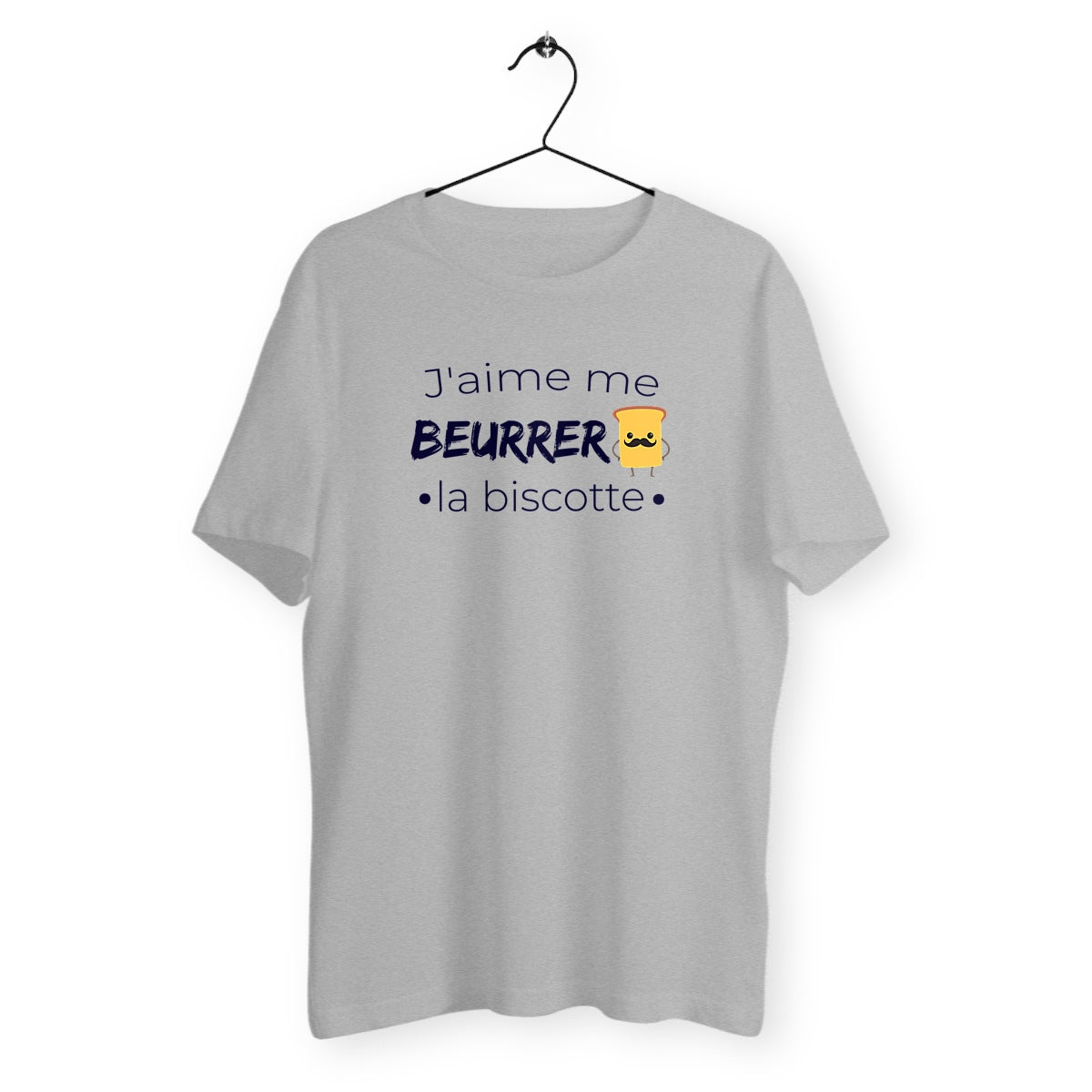 T-Shirt Homme Bio - J'aime me Beurrer la Biscotte
