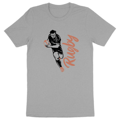 T-Shirt Homme Bio - Sport Rugby, T-shirt en coton bio rugby sport de t-french, t-shirt sport rugby, t-shirt homme rugby, t-shirt de rugby, t-shirt coupe du monde de rugby, tee shirt ballon rond, t-shirt ballon rond, t-shirt en coton bio rugby,  t-shirt gris rugby