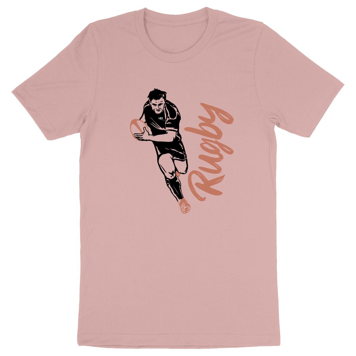 T-Shirt Homme Bio - Sport Rugby rose, T-shirt en coton bio rugby sport de t-french, t-shirt sport rugby, t-shirt homme rugby, t-shirt de rugby, t-shirt coupe du monde de rugby, tee shirt ballon rond, t-shirt ballon rond, t-shirt en coton bio rugby