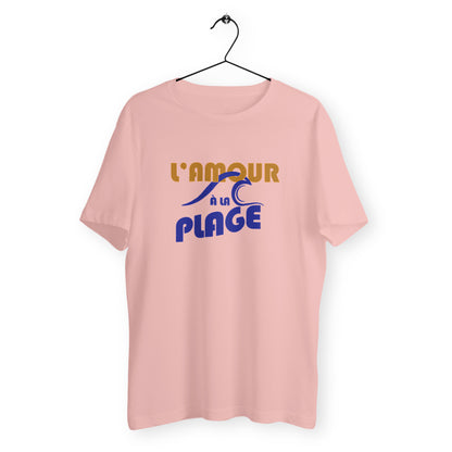T-Shirt Mixte Bio - L'Amour à la Plage rose