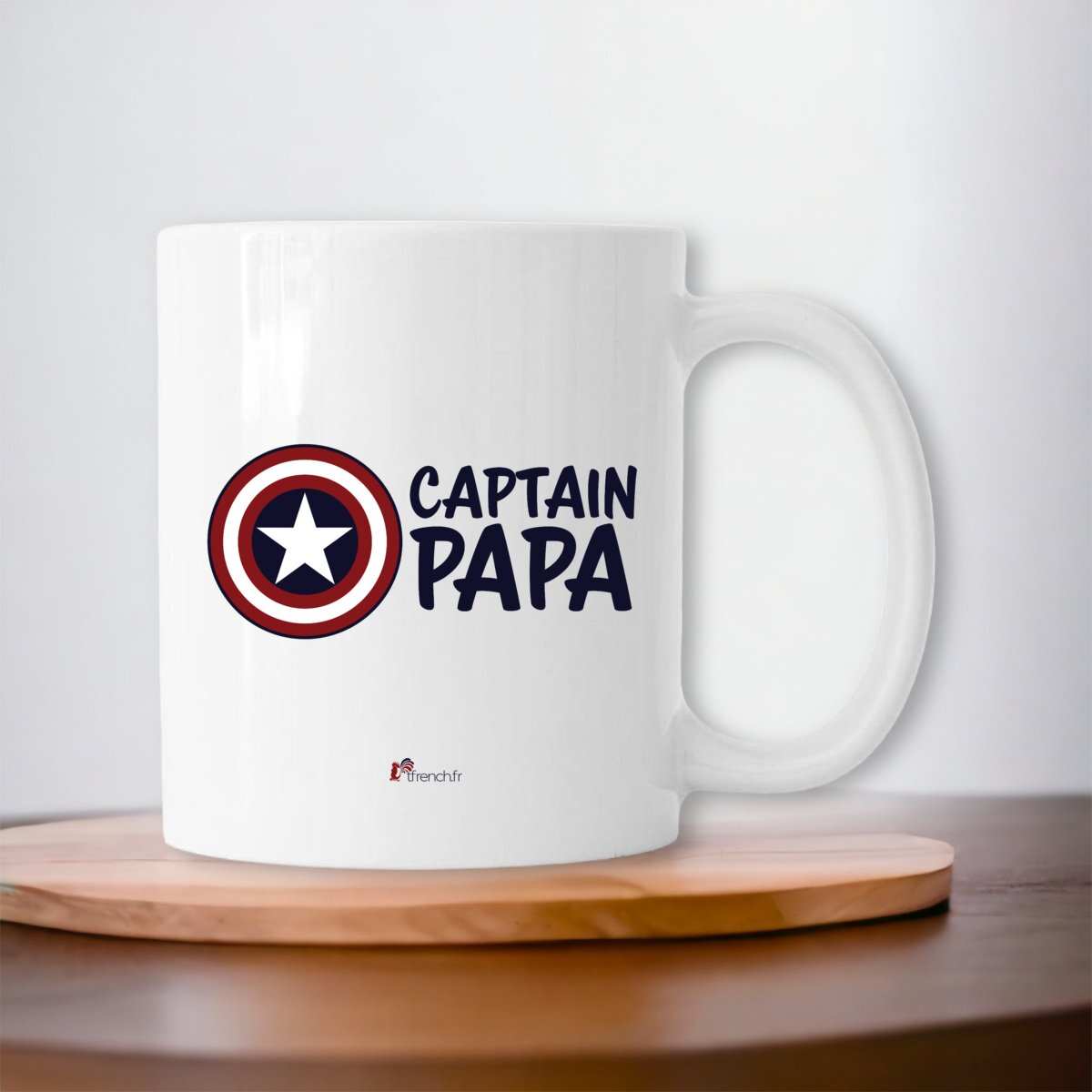 visual_Blanc, mug captain papa en céramique de T-French, mug fête des pères, mug idée cadeau fête des pères, tasse captain papa, tasse fête des pères, mug pour papa